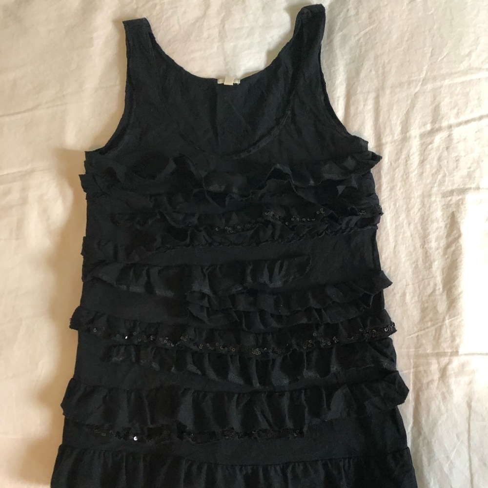 J. Crew ruffle sequin tank top XS
